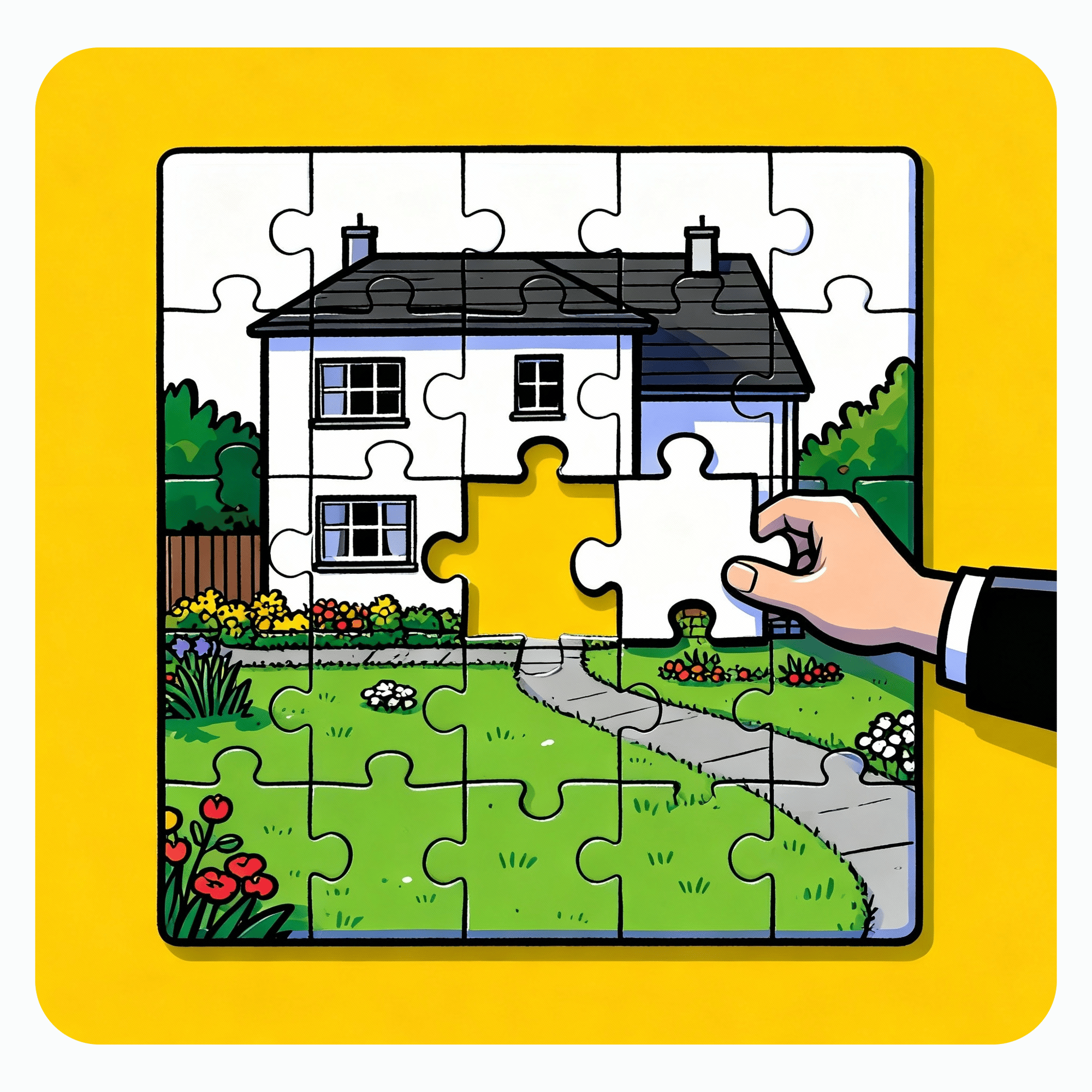 house jigsaw image