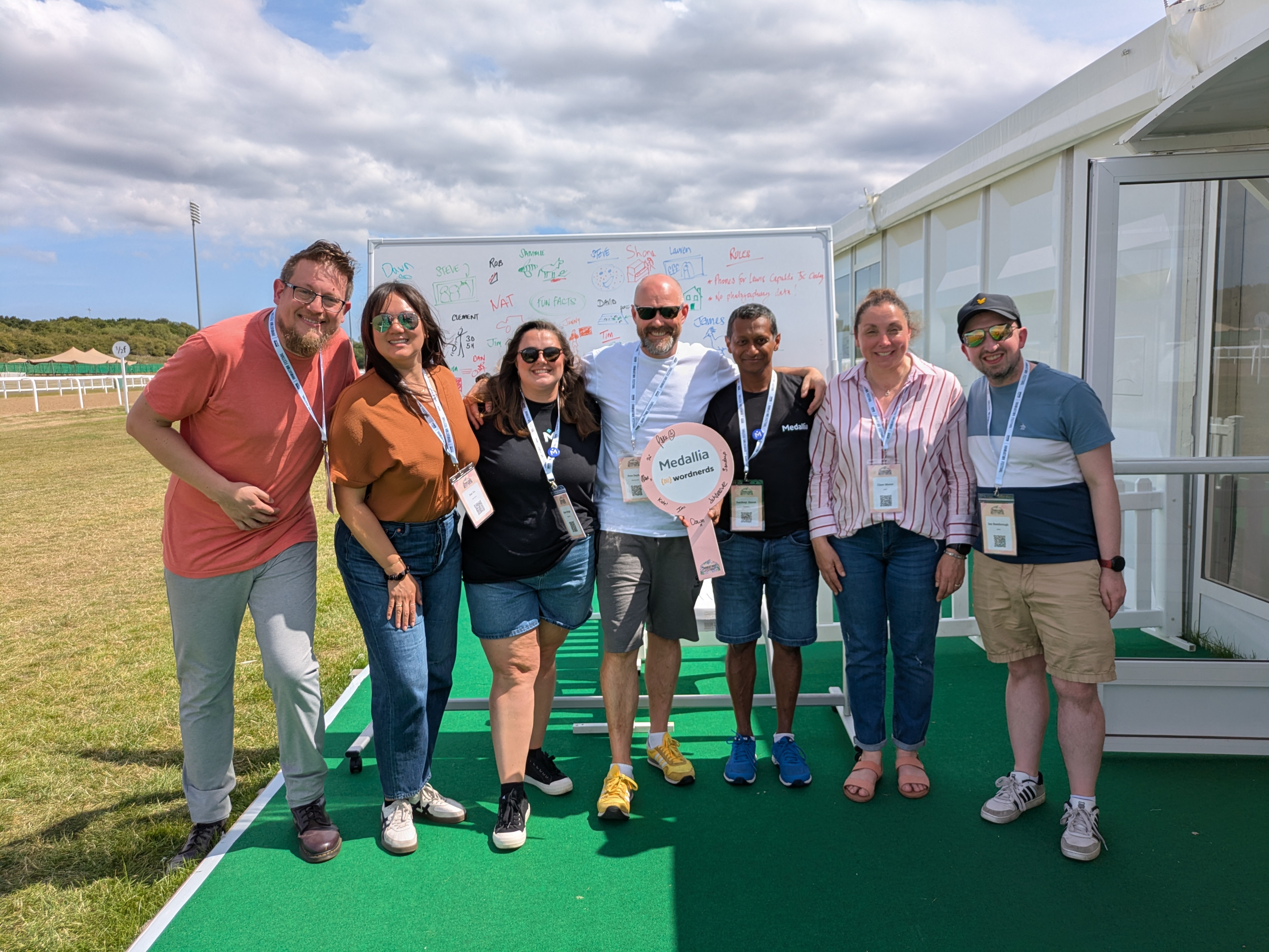 The Wordnerds and Medallia teams together at a summer 2025 industry event.