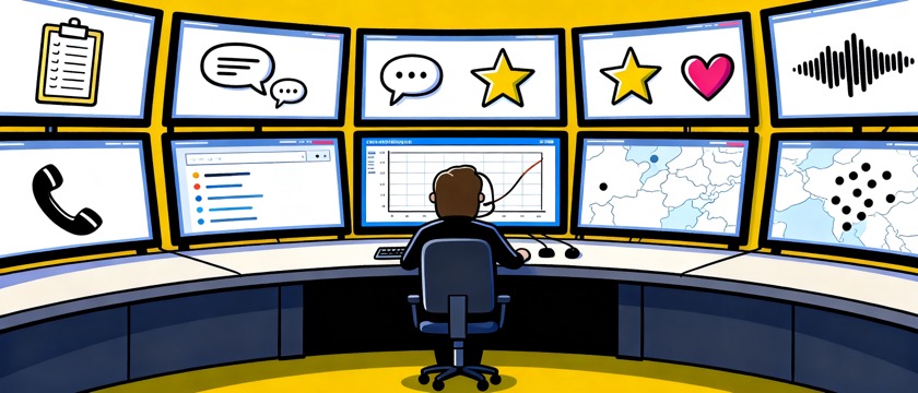 Multiple passenger feedback channels unified into one analysable stream