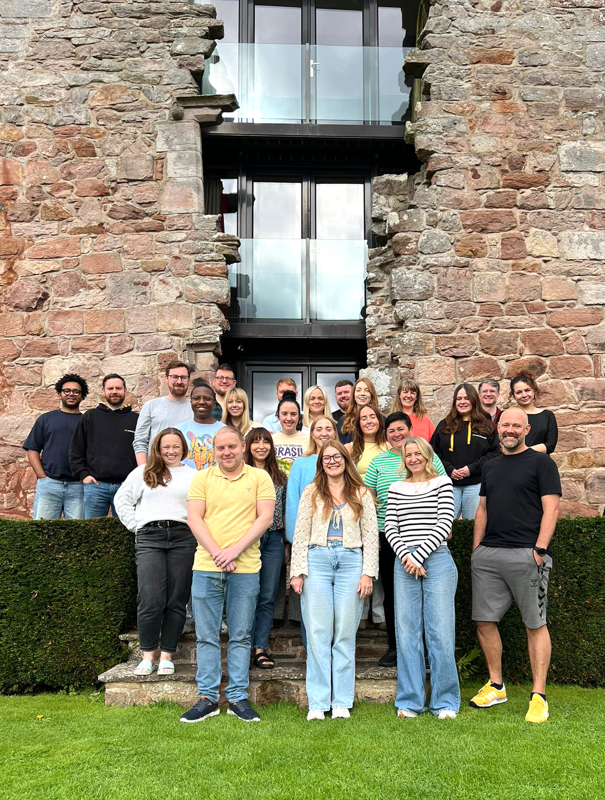The Wordnerds team—the analysts, data scientists and behavioural scientists you'd work with on a consultancy project—together outside the office